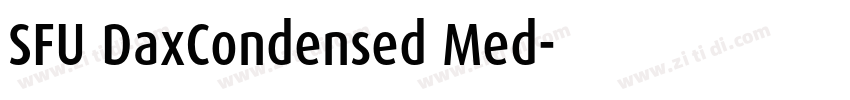 SFU DaxCondensed Med字体转换